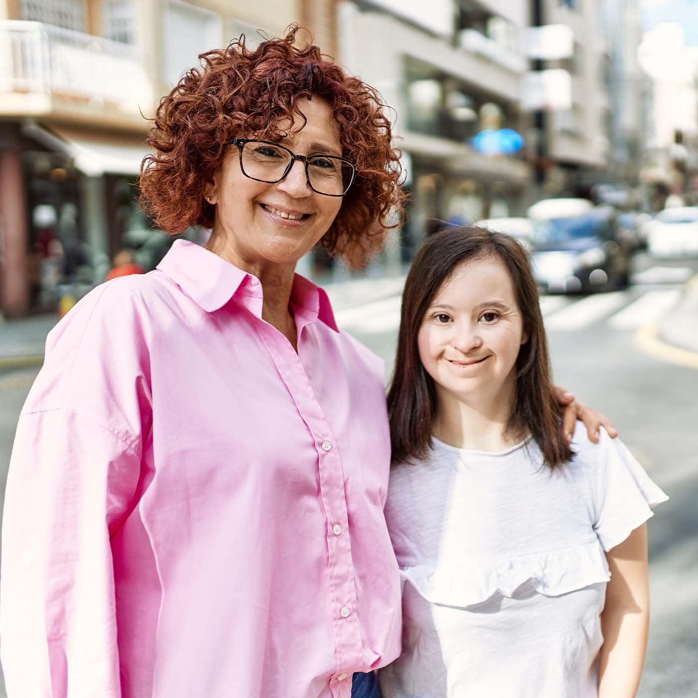 mom and adult daughter with special needs