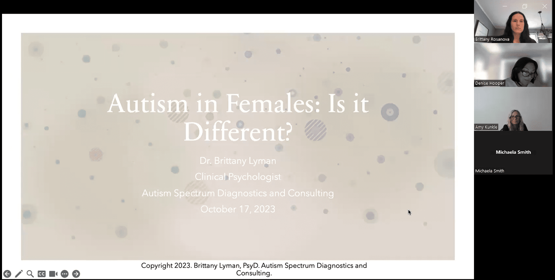 Autism in Females - 10.17.2023